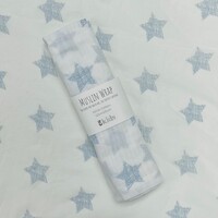 Muslin Wrap - Blue Star - 100x120cm
