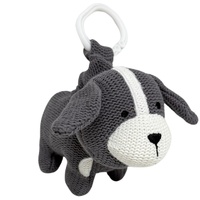 Knitted Dog Pram Toy - 16cm