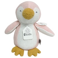 Knitted Musical Penguin - Pink - 22cm