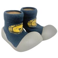 Rubber Soled Socks - Navy Lion